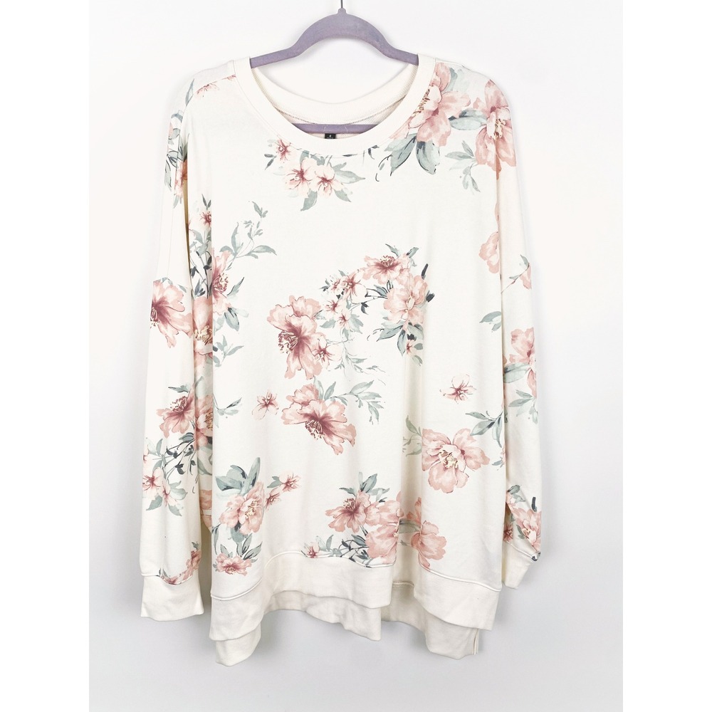 Torrid Floral French Terry Drop Shoulder Sweatshirt 4X